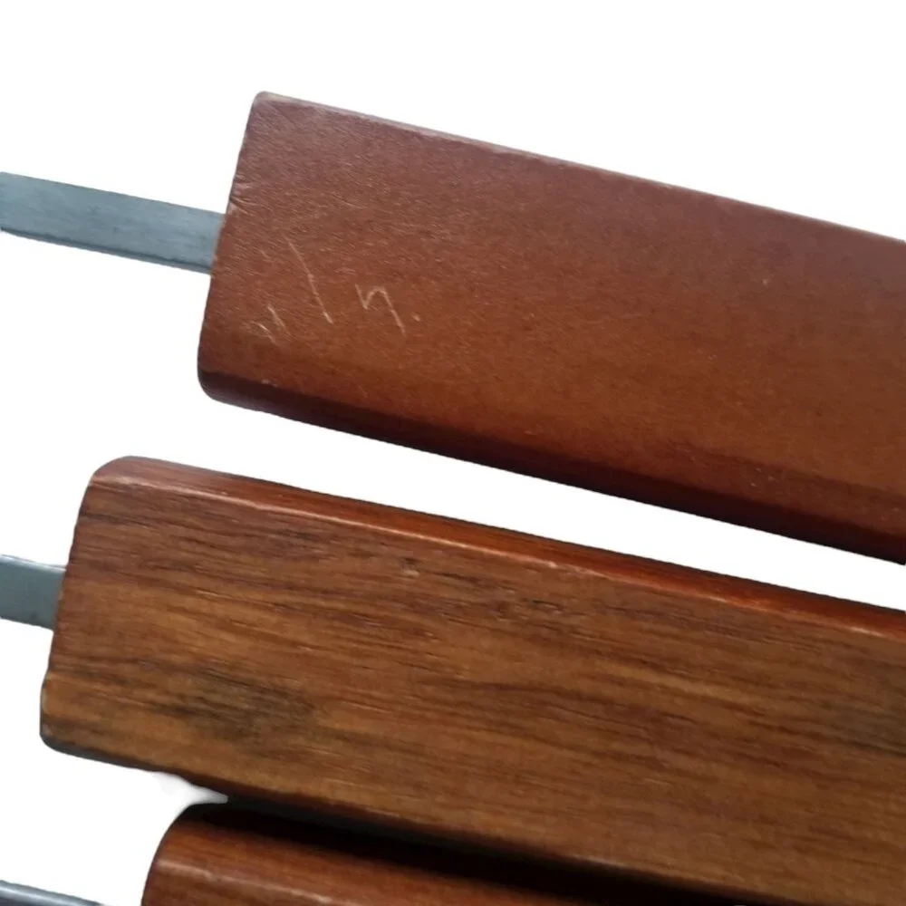 Barbecue Skewers Corn Picks Set BBQ Wood Stainless Steel Grilling Kabob Kebab